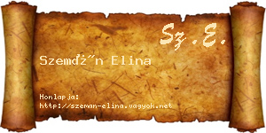 Szemán Elina névjegykártya